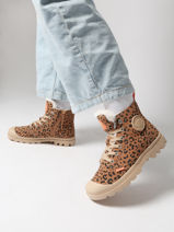 Enkellaarsjes Uit Leder Palladium Bruin women 99519974-vue-porte